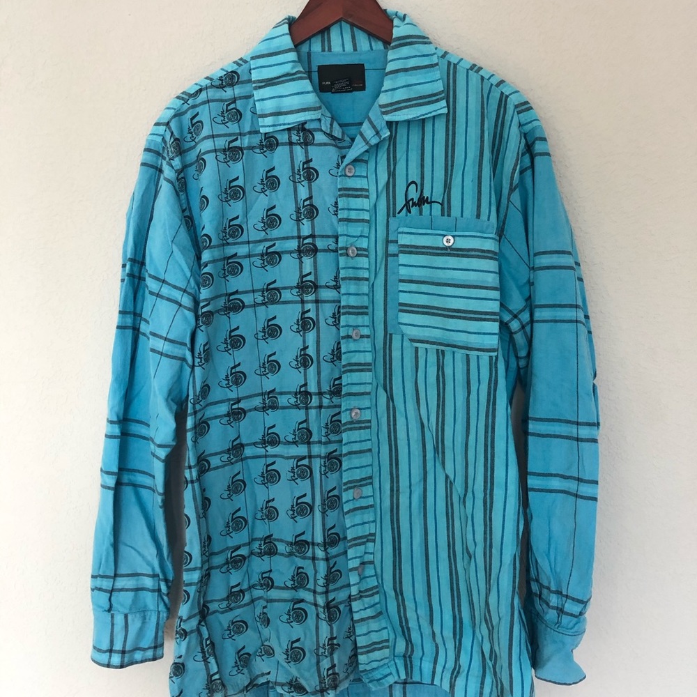 Crazy rare vintage Fubu patchwork shirt size XL